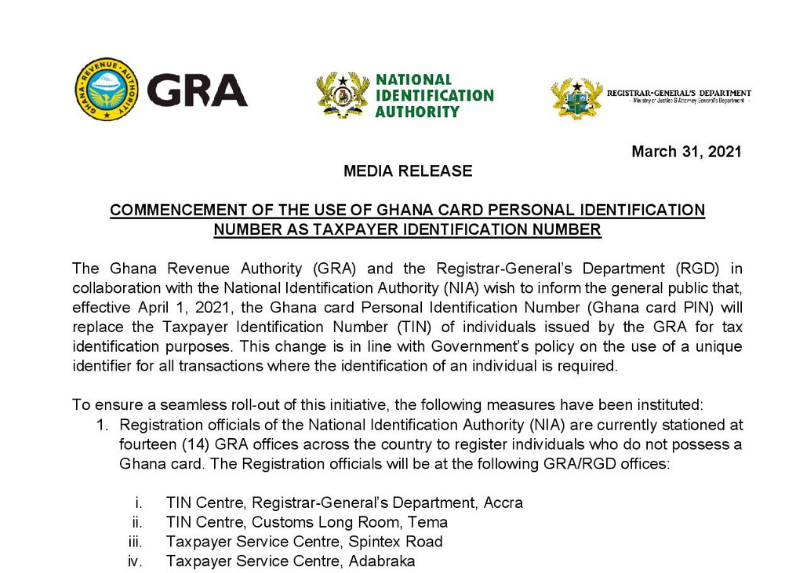 commencement-of-the-use-of-ghana-card-personal-identification-number-as